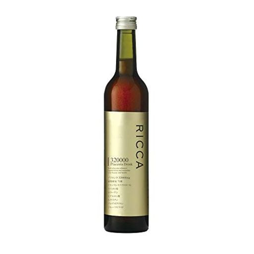 RICCA 320000 プラセンタドリンク ボトルタイプ 500ML (高濃度プラセンタエキス 植物酵素 配合) 生プラセンタ/コラーゲン/ヒアルロン酸