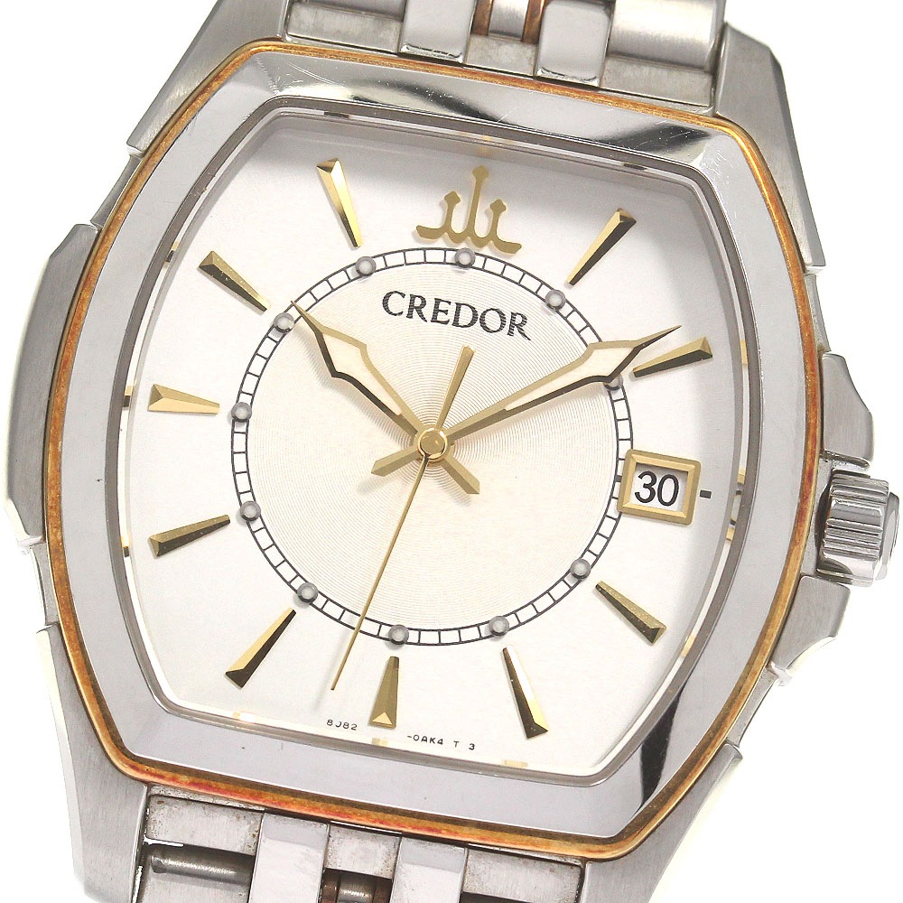 セイコー SEIKO GCAX972/8J82-0AE0 クレドール K18YGコンビ クォーツ メンズ _833768【中古】