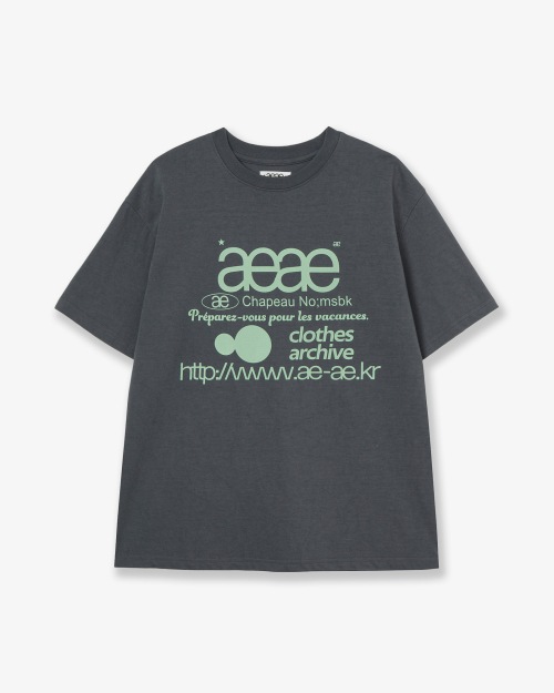 【AEAE】 WEB LOGO T-SHIRTS [CHARCOAL] 正規品