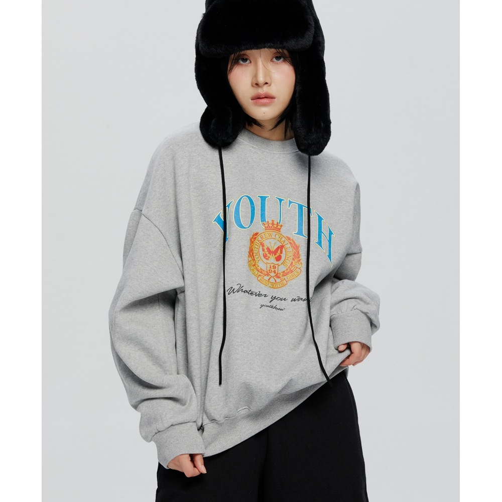 YOUTHKREW YKクラウンクルーネック - メランジ