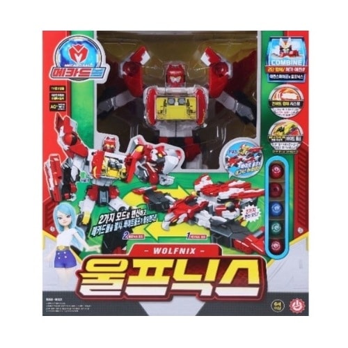 メカードボール/ウルフニクス/2段変身/ロボット/変身ロボット/合体ロボット/韓国アニメ/ターニングメカード/ウルフ/フェニックス/WOLFNIX