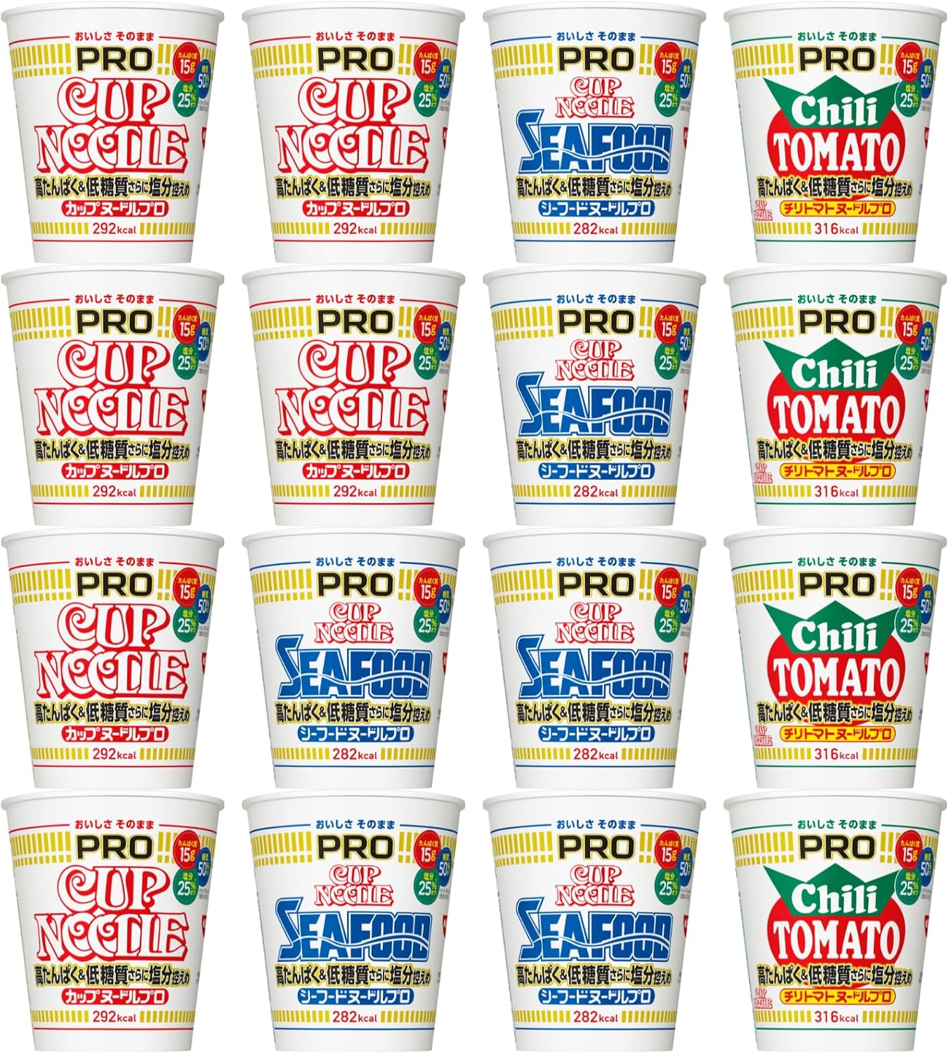 カップヌードルPRO 3種アソート 計16個 高たんぱく & 低糖質 日清食品 カップ麺 詰め合わせ 箱買い