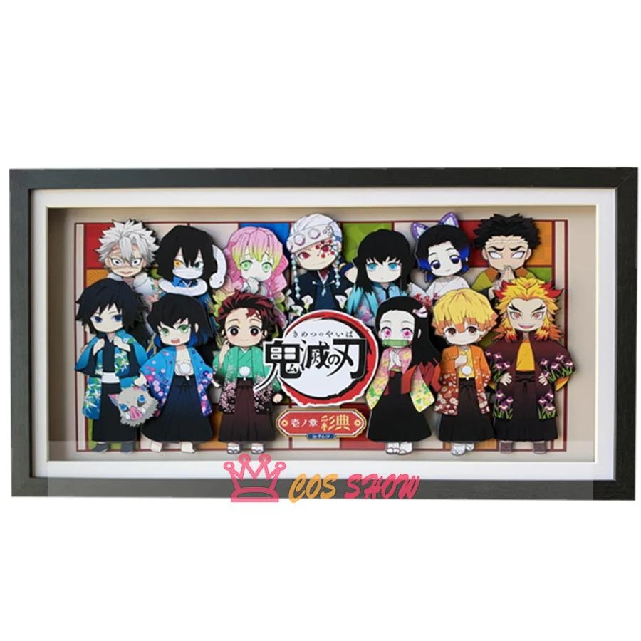 実物撮影 周辺 グッズ 立体絵 竈門炭治郎 禰豆子 我妻善逸 アクリル画 絵飾り 壁飾り 手作り ３D 立体 プレゼント DIY インテリア Bタイプ