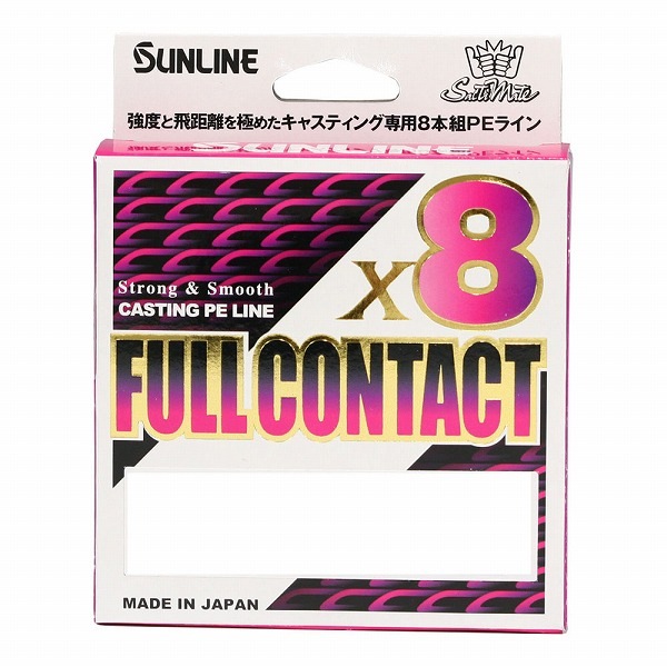 サンライン PEライン ソルティメイト フルコンタクト×8 6号 300m サクラピンク