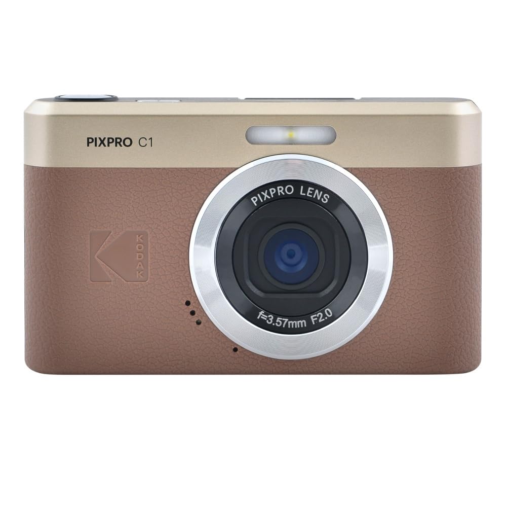 KODAK Pixpro C1 超コンパクトデジタルカメラ 13MP BSI CMOS4倍ズーム2.8インチLCDスクリーンLEDフラッシュ Marron