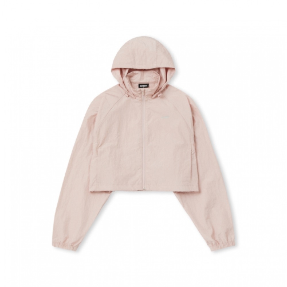 NERDY 女性用スリーブシャーリングウィンドブレーカーベビーピンク