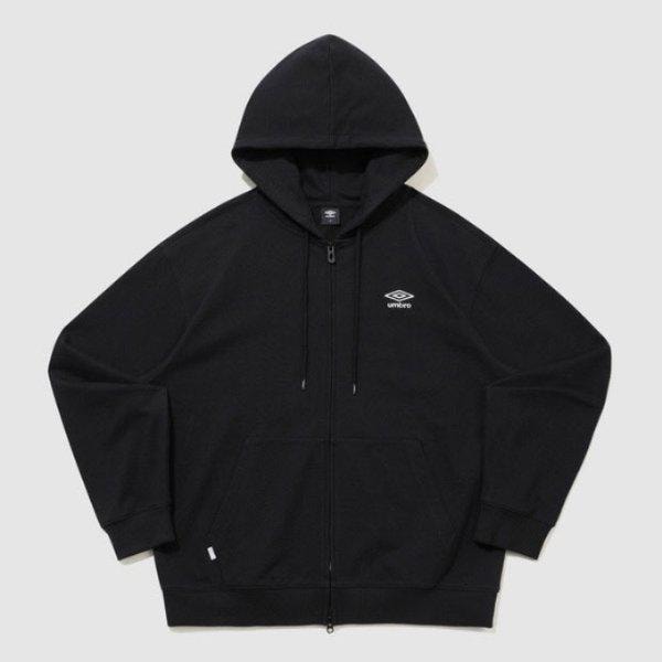 フードジップアップ VQA UR123CFT19-BLK エッセンシャル フード ジップアップ BLACK