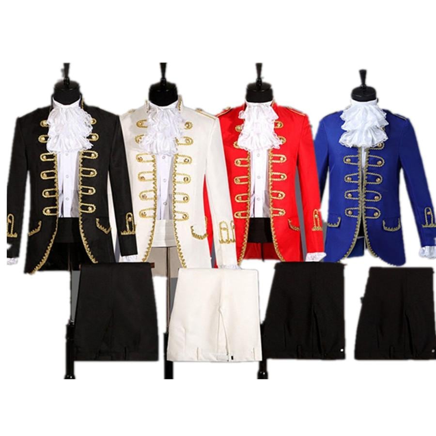 【一部分3日内出荷】XS/S/M/L/XL 公爵 宮廷服 男性用スーツ 5点セット コスプレ衣装 演出服 王子様 貴族 衣装 メンズ 宮廷服 中世 大人 演奏会 撮影用