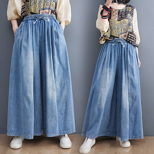 C287ガウチョパンツゆとりがある韓国ファッション