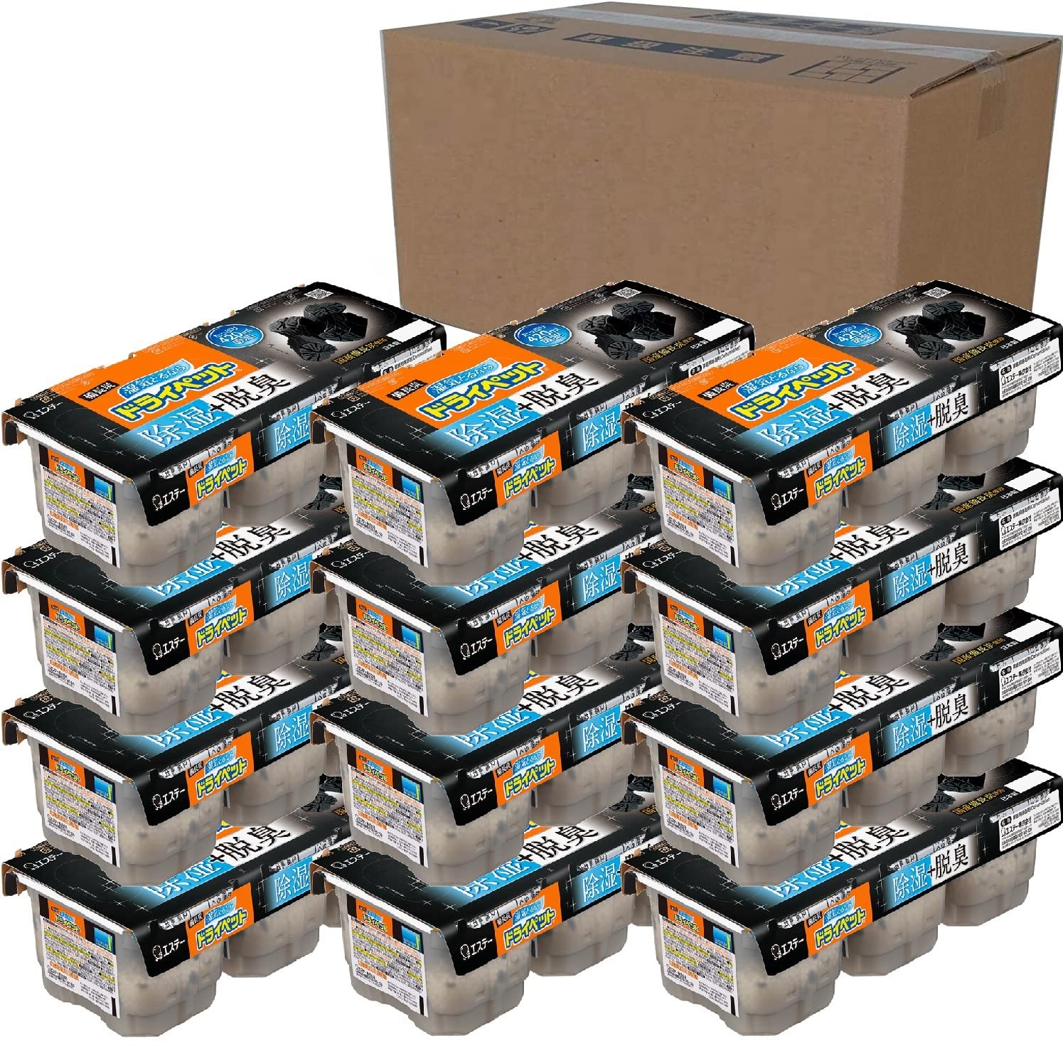 ドライペット [ケース販売] 備長炭ドライペット 除湿剤 タンクタイプ どこでも用 3個入×12個パック 除湿 脱臭 湿気取り R 4,745円