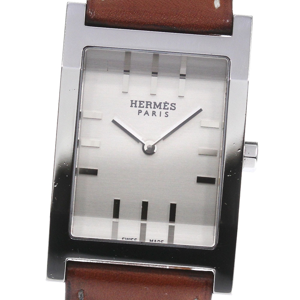 最旬トレンドパンツ タンデム TA1.710 HERMES Hermesエルメス クォーツ 箱保証書付き_797557【中古】 メンズ その他 ブランド腕時計