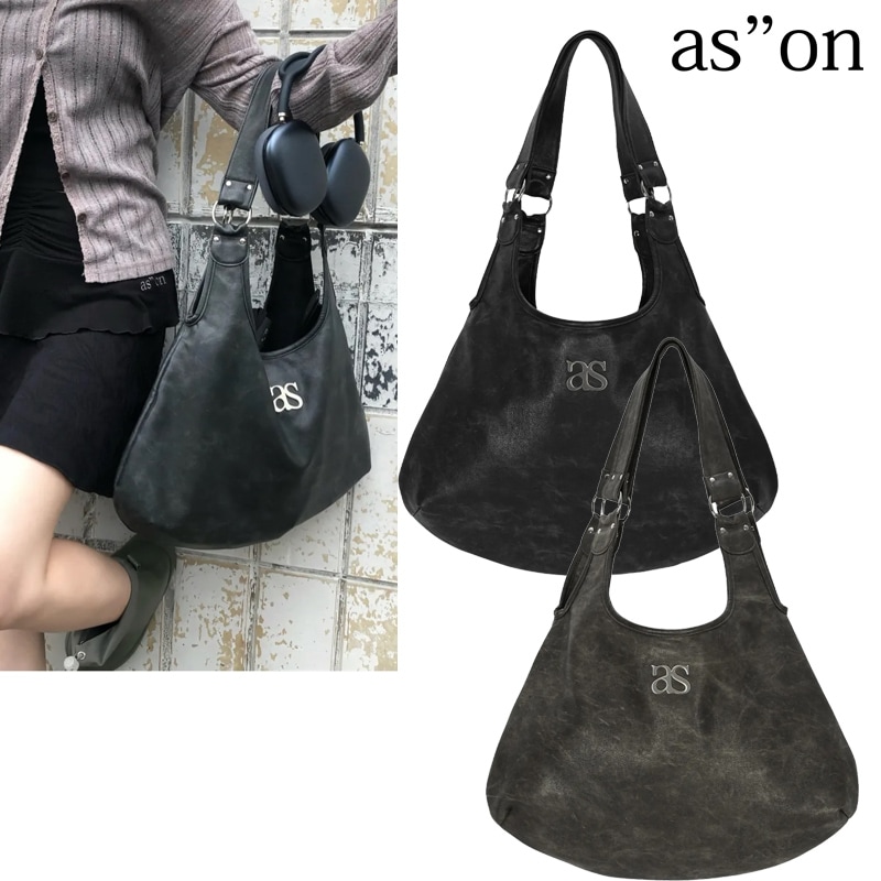 RICKY SHOULDER BAG CRACK BLACK CRACK BROWN フェイクレザー クラック加工 大容量 超軽量 デイリー 斜め掛け 内ポケット ショルダー 肩掛け 開閉 マグネット