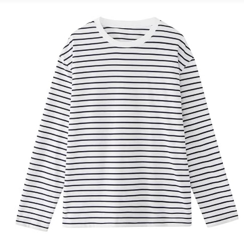 ロンT ロングTシャツ トップス Tシャツ 袖あり 長袖 Uネック ラウンドネック 快適 着心地 シンプル カジュアル おしゃれ お洒落 レトロ ラフ メンズライク マニッシュ ボーイッシュ