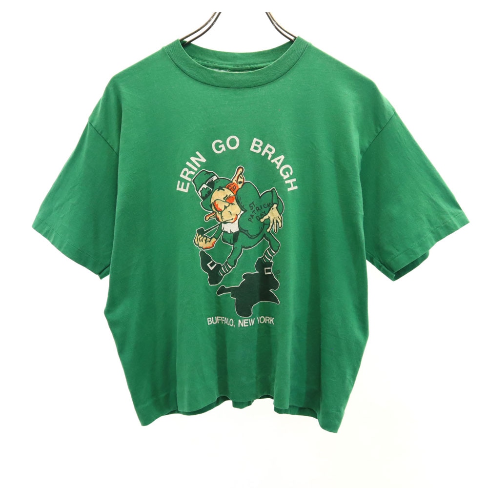 トレンチ 80s USA製 ヴィンテージ 半袖 シングルステッチ Tシャツ XL グリーン TRENCH メンズ