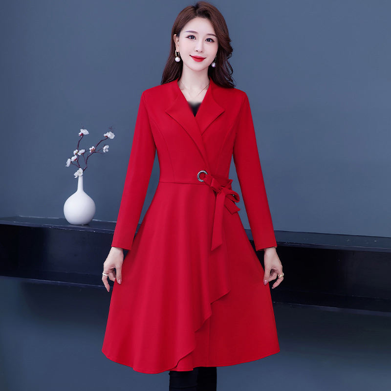 トレンチコート レディース ロング トレンチコート ロング丈 コート アウター 大きいサイズ 春 秋 アウター ビジネス ロング ミディアム ジャケット 美シルエット 通勤 オフィス 大人ビジネス ベ