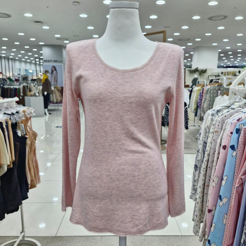 暖かい起毛レーヨン綿スパン女性下着トップスLG9286_SH