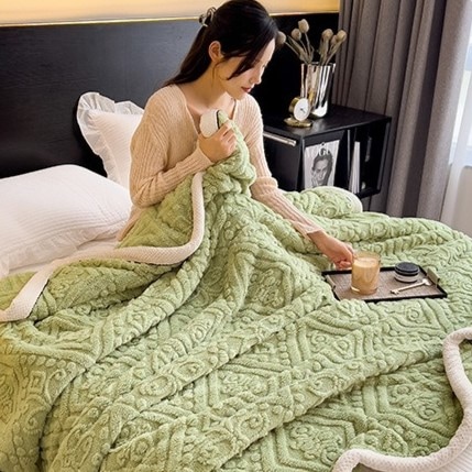 毛布 クイーンサイズ ダブルサイズ 180cm×200cm もこもこ毛布 ブランケット 昼寝 温活 温かい オフィス リラックスタイム