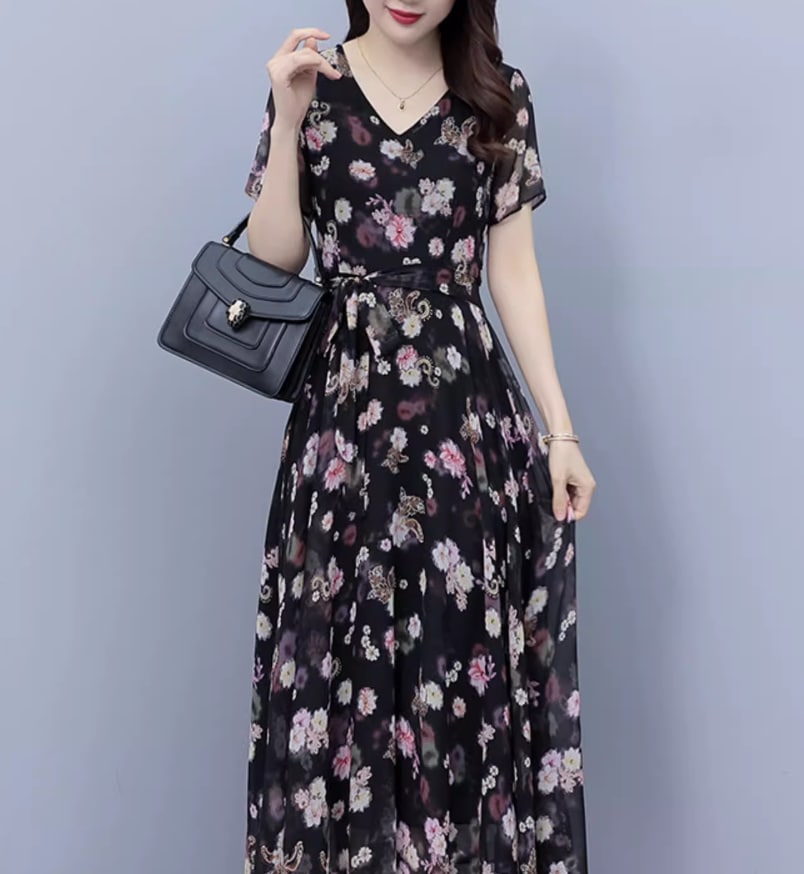 ワンピース デート モテアイテム フレアワンピース シースルー 花柄 シフォン 大人可愛い きれいめ 上品 おしゃれ かっこいい 大人可愛い ラブリー キュート ガーリー クール モード系 セクシー