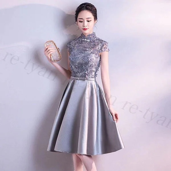 結婚式 袖あり 披露宴 結婚式ドレス ひざ丈ドレス 二次会 20代30代40代 きれいめ ワンピース ミモレ丈 お呼ばれ パーティードレス 成人式女子会親族 フォーマル