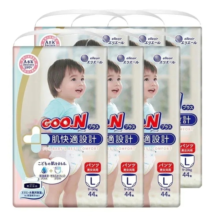 [6個セット] グーン プラス 肌快適設計 パンツ Lサイズ(914kg) 264枚（44枚6） 送 メガ割