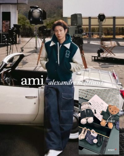 チェウシク x AMI テディベア ぬいぐるみ キーリングセット おまけ付 A チェウシク x AMI テディベア ぬいぐるみ キーリングセット