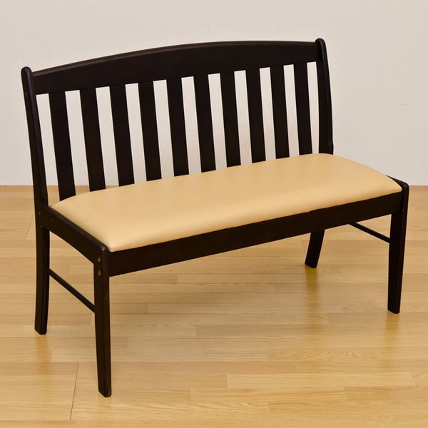 ベンチ ダイニングベンチ 長椅子 ダークブラウン 幅102 座面高45 PVCレザー 玄関ベンチ