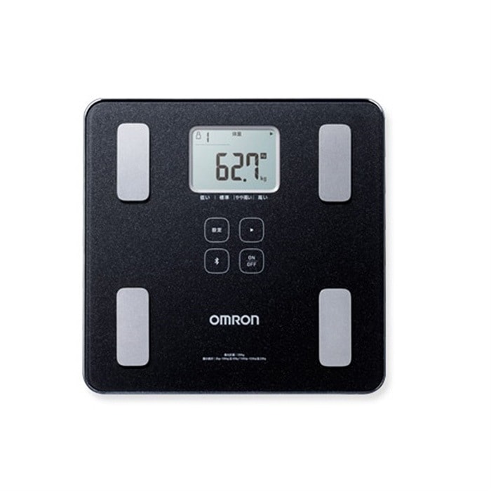 * オムロン【HBF-227T（-SBK）シャイニーブラック】体重体組成計（OMRON connect アプリ対応）カラダスキャン 家電