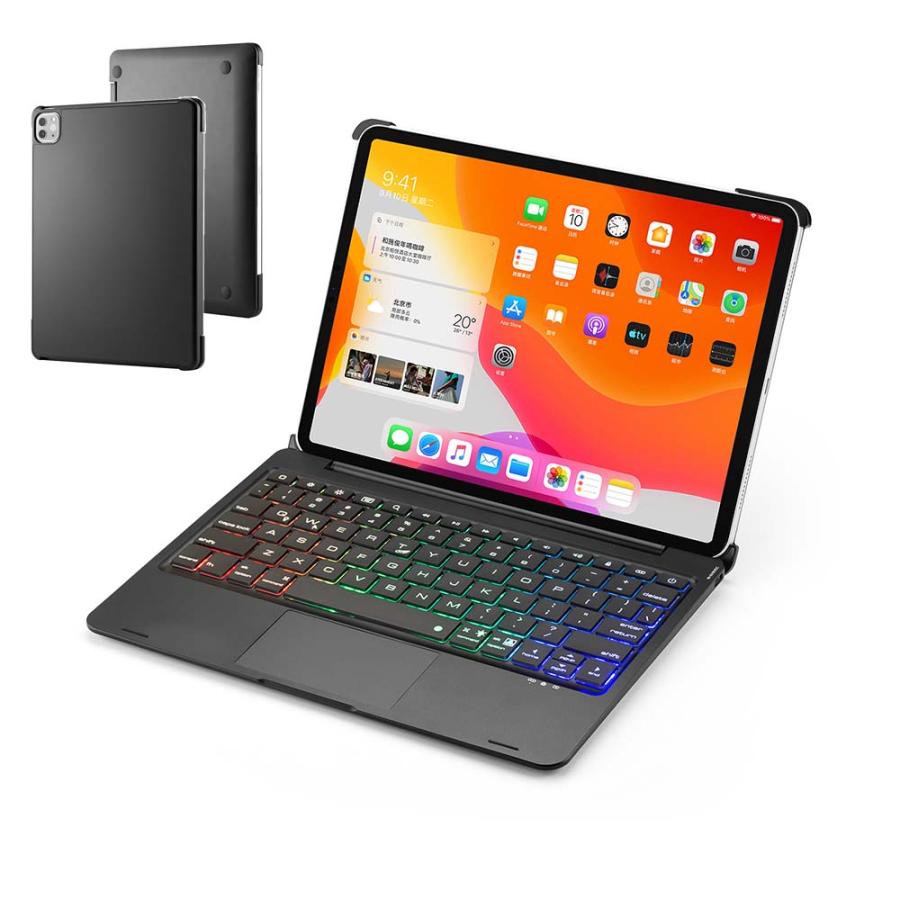 iPad PRO11 4G(2020) タッチパッドキーボードカバー バックライトワイヤレスbluetoothキーボード (マウスパッド利用環境：iOS13.2.2以上 )
