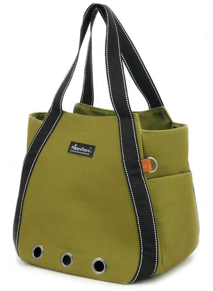 HappyDays ペット用サステナブルトートバッグ グリーン ペット用品