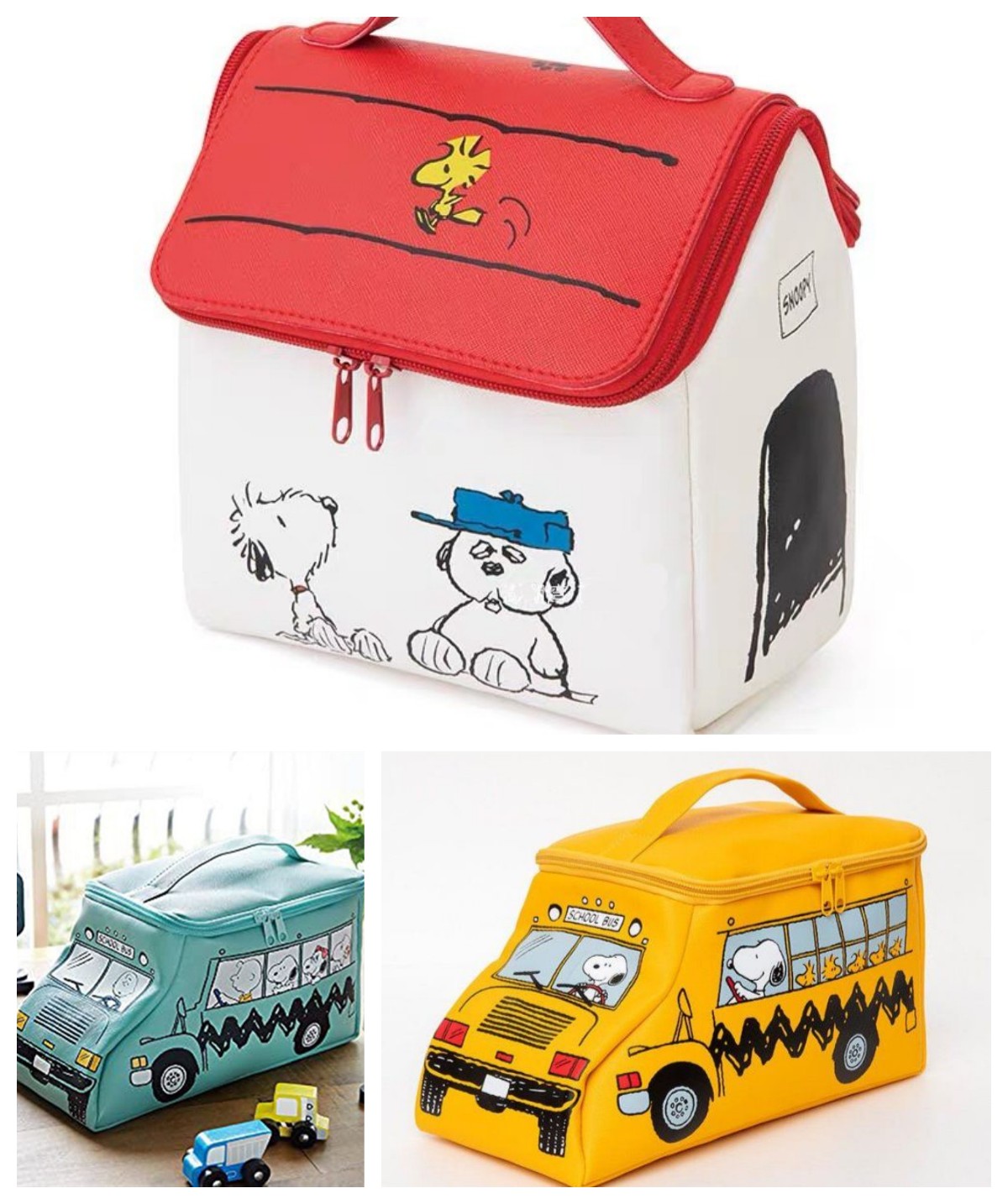 5スヌーピー/メイクボックス/化粧ポーチ/メイクポーチ/化粧箱/大容量/Snoope