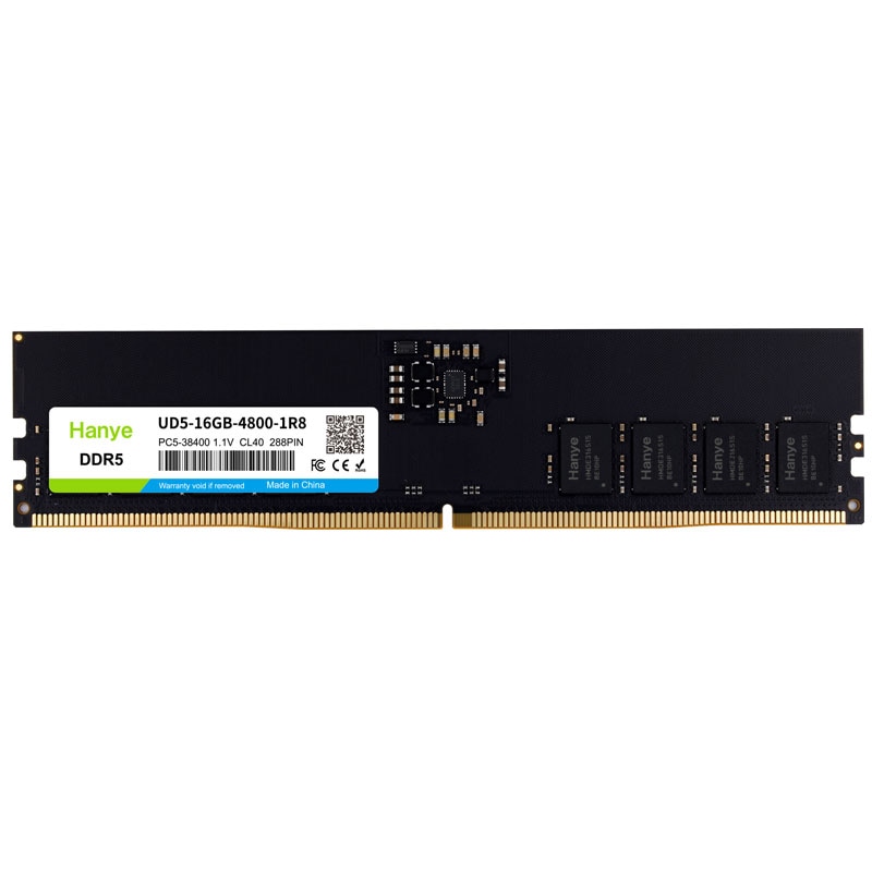 デスクトップPC用メモリ PC5-38400(DDR5-4800) 16GB DIMM Hanye 1.1V CL40 288PIN UD5-16GB-4800-1R8 国内正規代理店品 5年保証