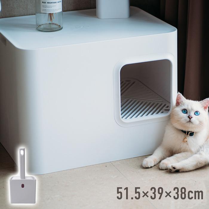 【NEWカラー追加】猫トイレ 大型 カバー おしゃれ キャットトイレ 匂い対策 システムトイレ 収納 猫用トイレ 飛び散らない 大型猫 排泄 掃除 お手入れ 隠す