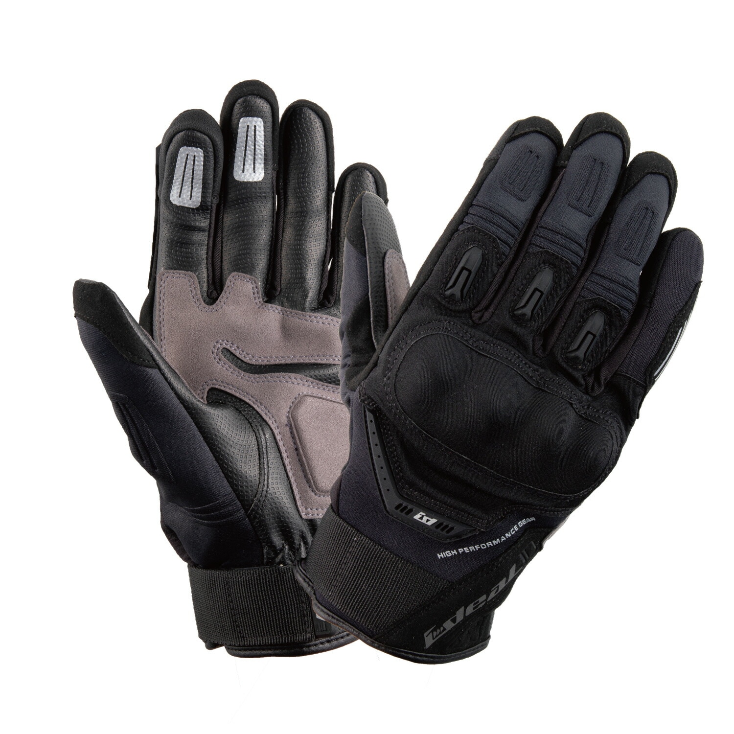 山城(yamashiro) IDEAL アイディール バイク用 グローブ ID-016 リジェクト ブラック Lサイズ ID016/BK/L