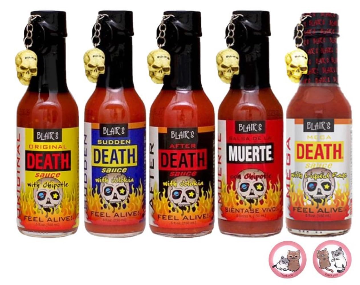 【5種類】 ブレアーズ デスソース 全種類セット オリジナルデスソース サドンデスジョロキア アフターデスジョロキア サドンデスジョロキア メガデスソース 激辛 ホットソース CRYSTAL POT
