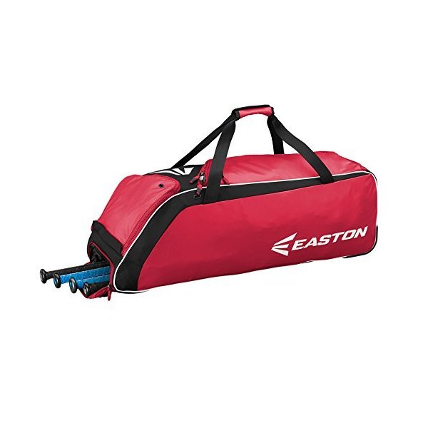 EASTON E510W Bat & Equipment Wheeled Bag， Red 並行輸入品