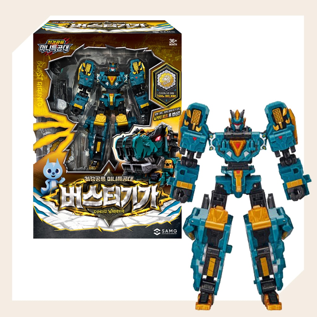 ミニフォース最強恐竜ミニ特攻隊 変身ロボットバスターギガ 韓国アニメ正規品