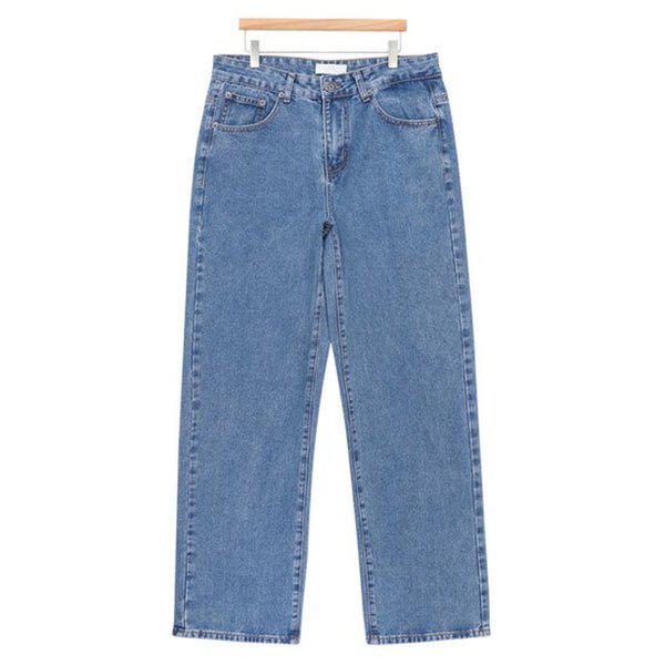 ジーンズ SBJ017 1COLOR 男性 ミディアムブルー デニム ワイドパンツ