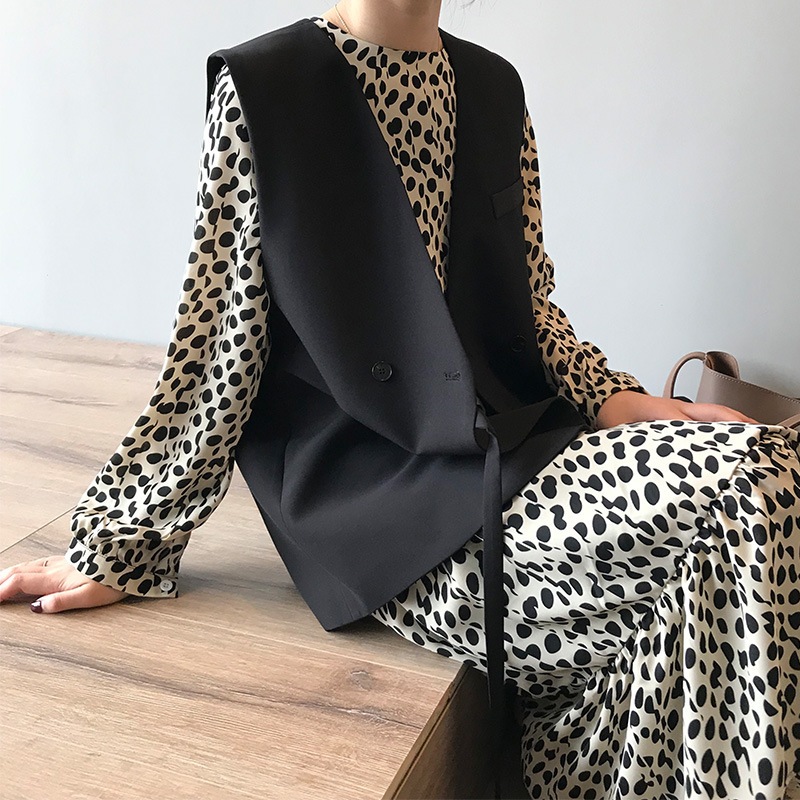 ダブルブレスト ジレ ベスト 2色 OHCA0104