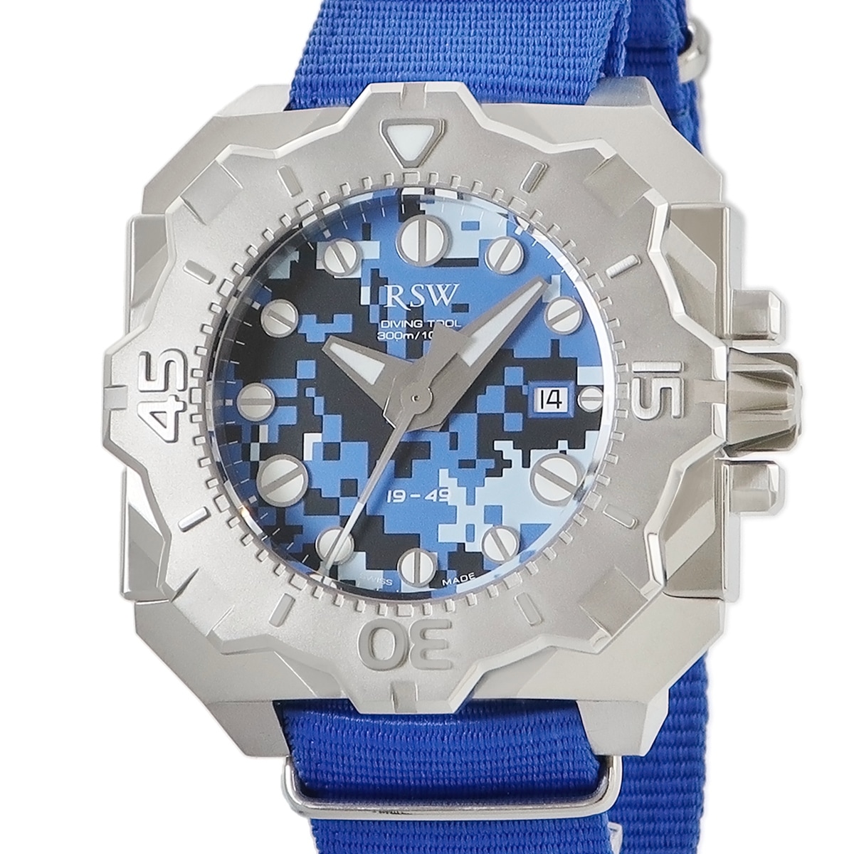 ダイビングツール カモ 7050.1.R1.35.00 自動巻き メンズ 未使用 迷彩 ブルー ブラックPVD加工 限定 3年保証