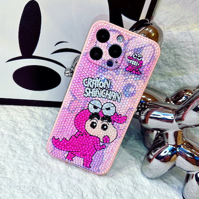 iphone16ケース キラキラ　デコ電　スワロフスキー クレヨンしんちゃん iphone16ケース キラキラ デコ電 スワロフスキー クレヨンしんちゃん