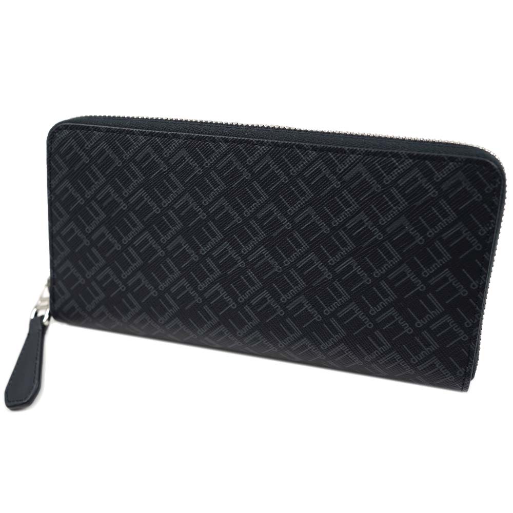 ダンヒル 長財布 ラウンドファスナー メンズ dunhill Signature Black Leather ブラック DU21R2180LT001R