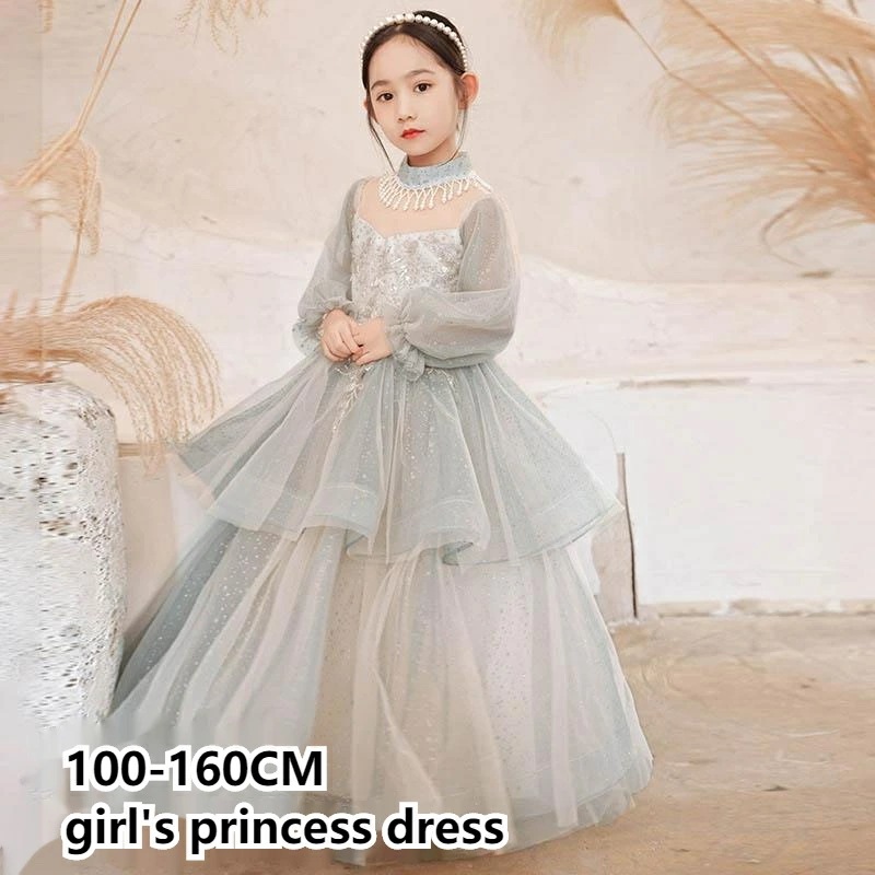 子供ドレス 女の子 ピアノ 発表会 レースドレス ワンピース プリンセスドレス 結婚式 子供 ドレス ロングドレス キッズ ワンピース お姫様 七五三 ジュニア プレゼント フォーマル 子ども 誕生日