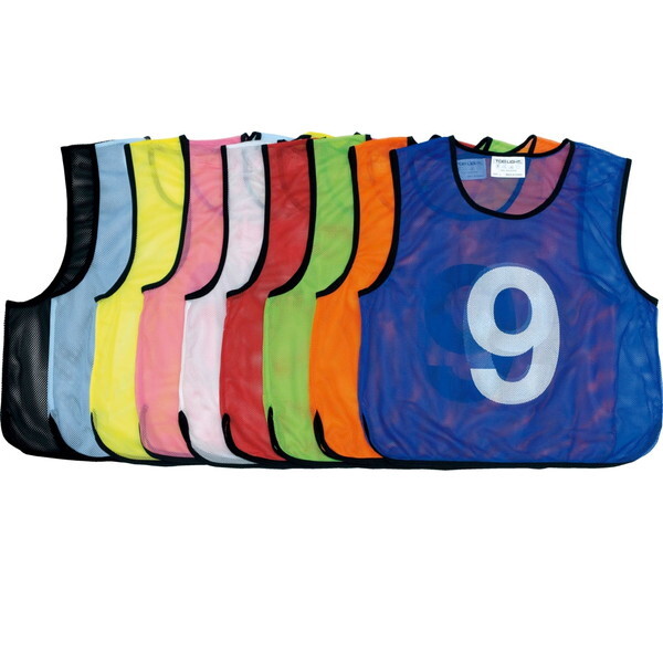 学校体育器具 メッシュベスト11～20 ブルー B3466S 番号11～20