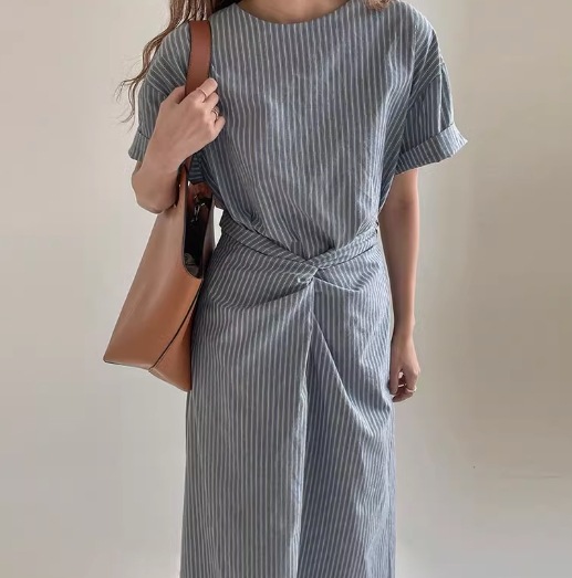レディース ワンピース 半袖 デニム かわいい 大人可愛い きれいめ シンプル カジュアル 上品 おしゃれ かっこいい レトロ アジアン エスニック エキゾチック こなれ感 ラフ フォーマル とろみ感