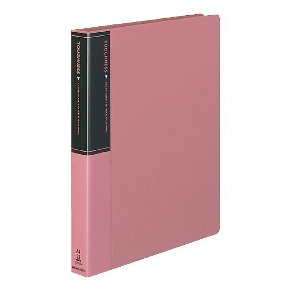 （まとめ買い）クリヤーブック タフネス A4縦 替紙式23枚ポケット30穴 桃 ラ-F730P [x3]