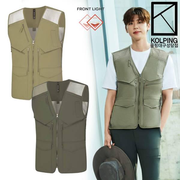 男性用夏用サイドサイズ調節可能VネックマルチポケットメッシュベストKWV7185Mダマバンド 12,492円