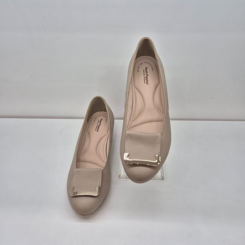 女性用幅広でクッション性の高い4cm天然ラムスキンシューズFQ423