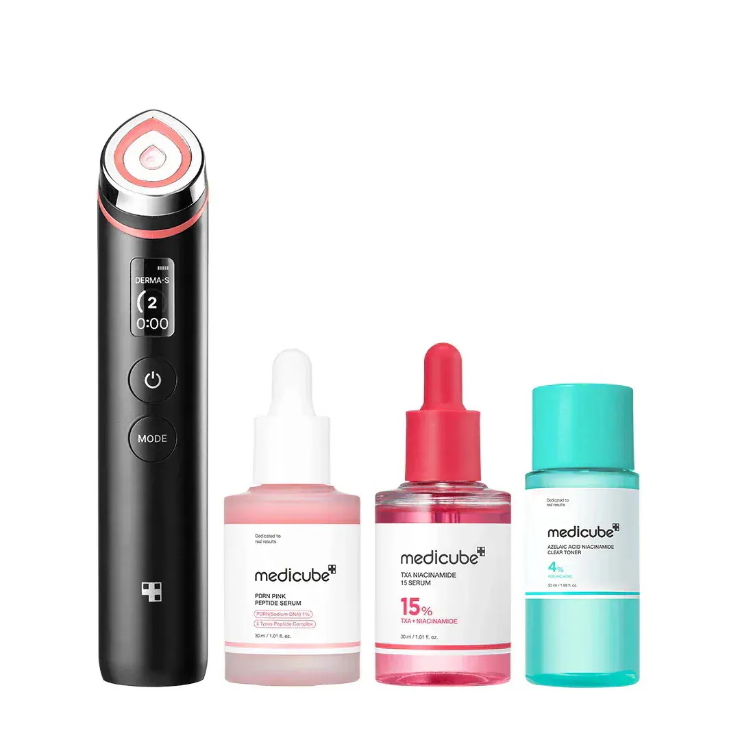 [美品]メディキューブブースタープロセラム3本セット 新品未使用】メディキューブ AGE-R ブースタープロ 美顔器 白玉