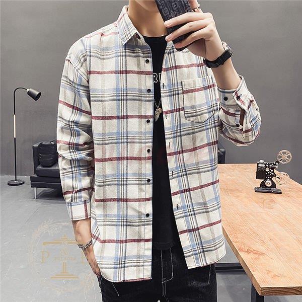 2025新品 【店長おすすめ】 長袖シャツ メンズ 春秋服 お兄系 シャツ スリムシャツ チェックシャツ 大きいサイズ 長袖 かっこいい 大きいサイズ 男性 春秋 新商品プロモーション，数量限定