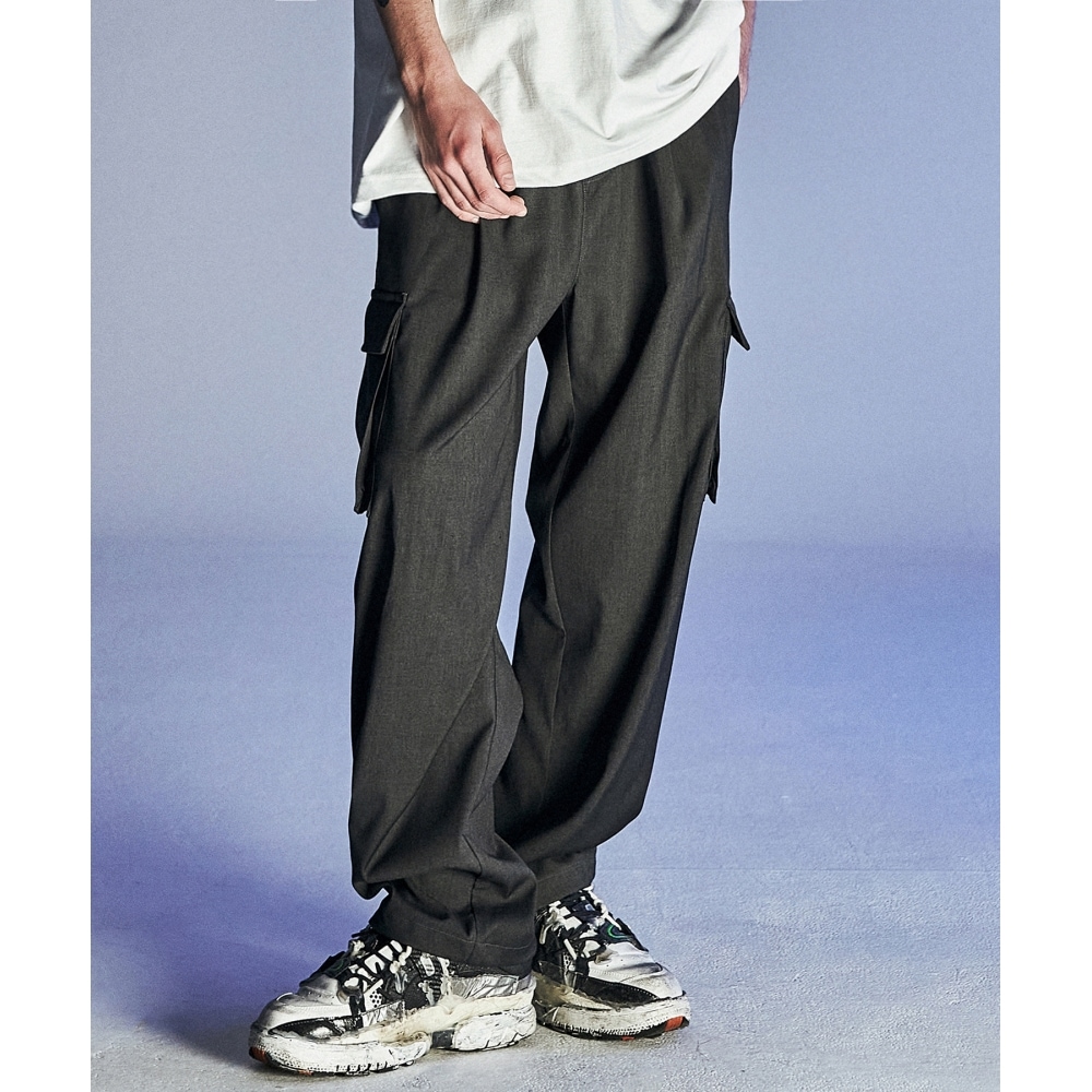 NOT4NERD ワイドストリングカーゴスラックパンツ-パンツ